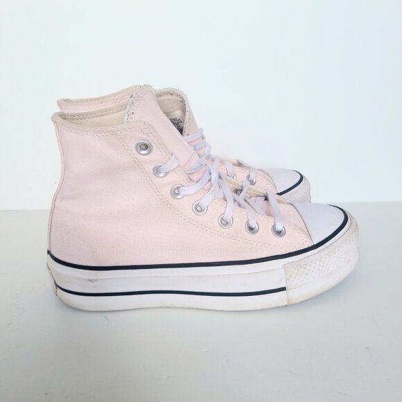 Converse All Star Rose Pink / White Platform High Top Sneakers Women's Size 5.5 - Picture 4 of 13